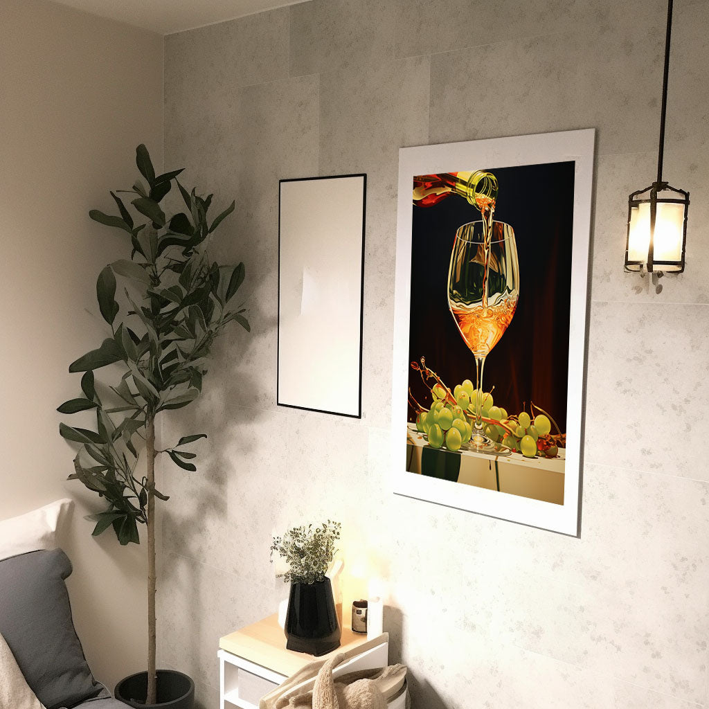 キッチンのアートポスター廊下配置イメージ