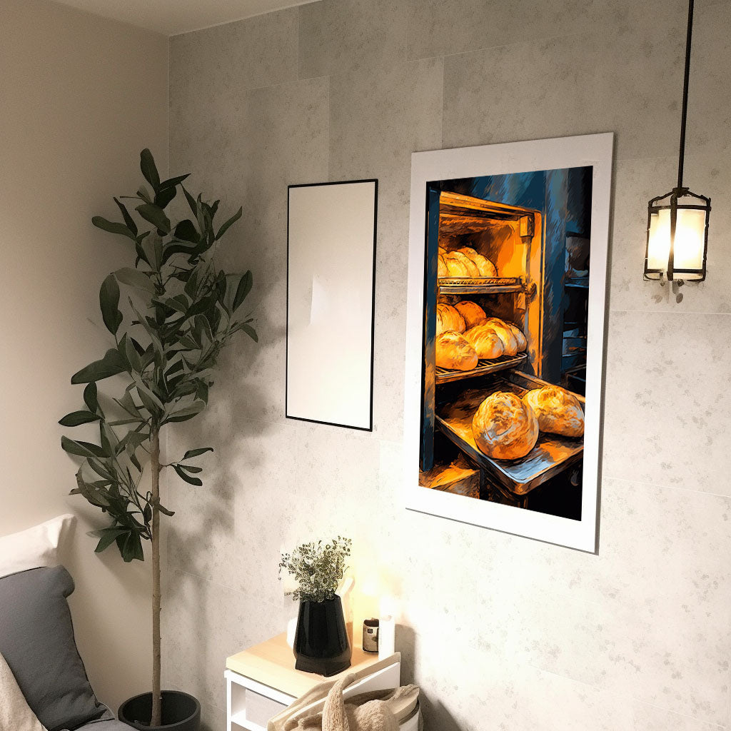 キッチンのアートポスター廊下配置イメージ