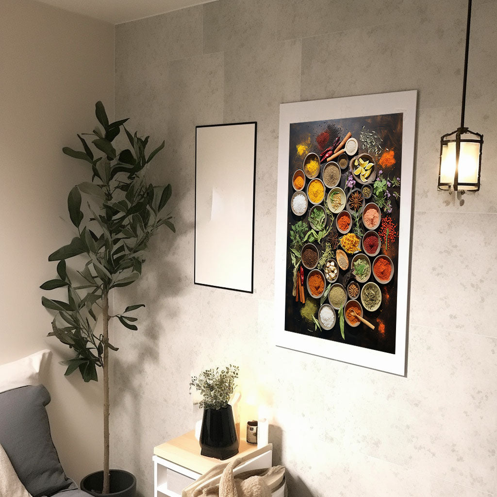 キッチンのアートポスター廊下配置イメージ