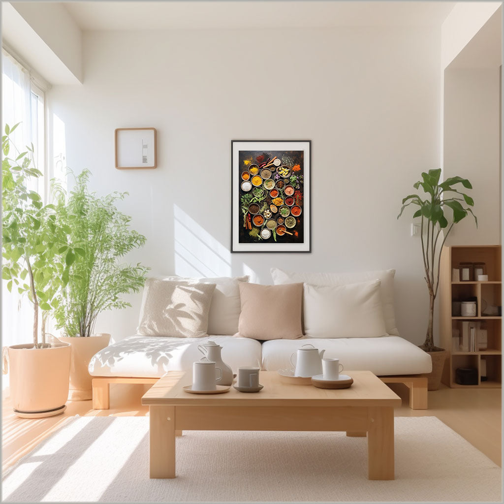 キッチンのアートポスターリビング配置イメージ