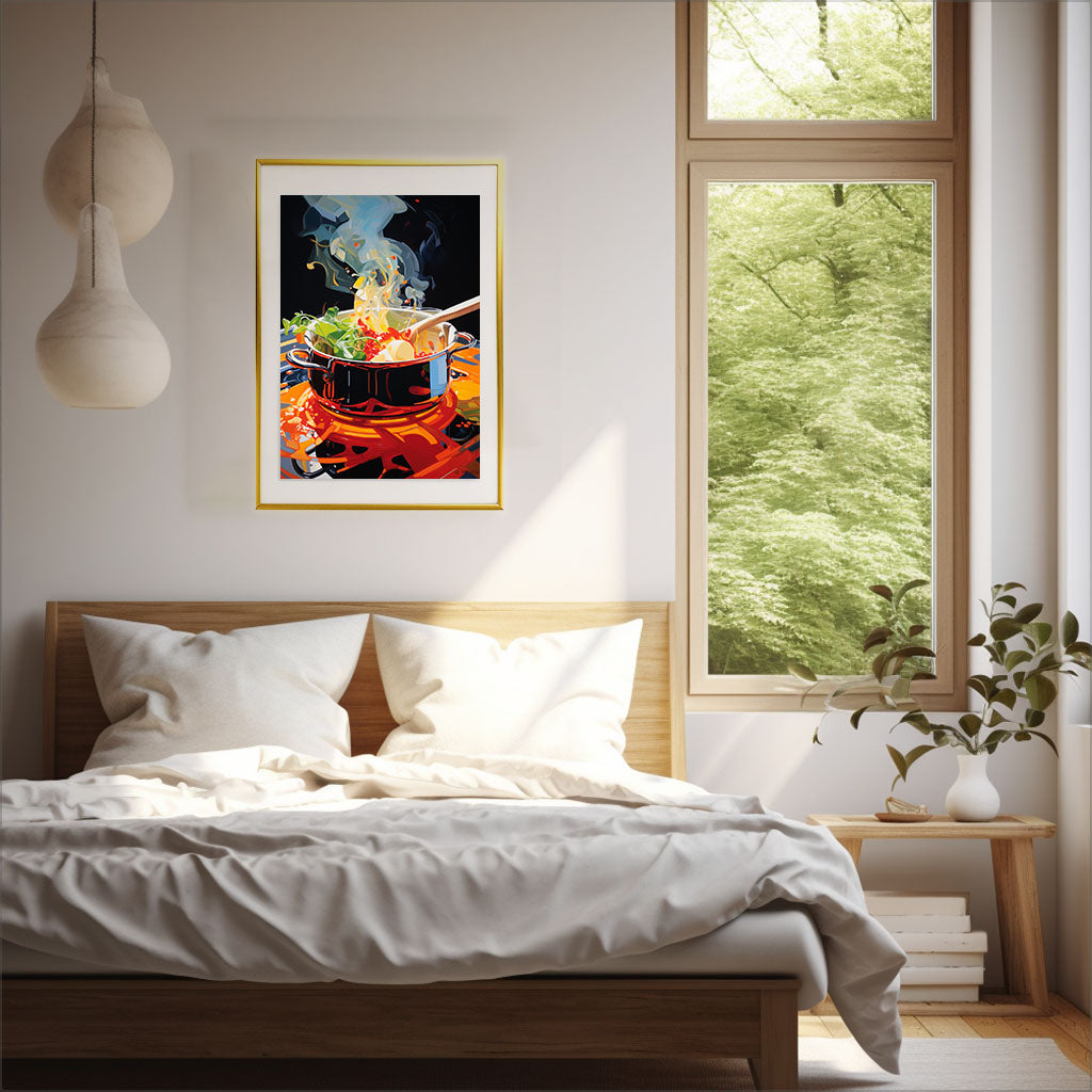 キッチンのアートポスター寝室配置イメージ