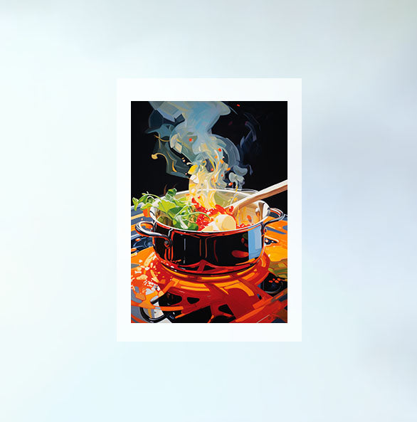 キッチンのアートポスター原画のみ設置イメージ