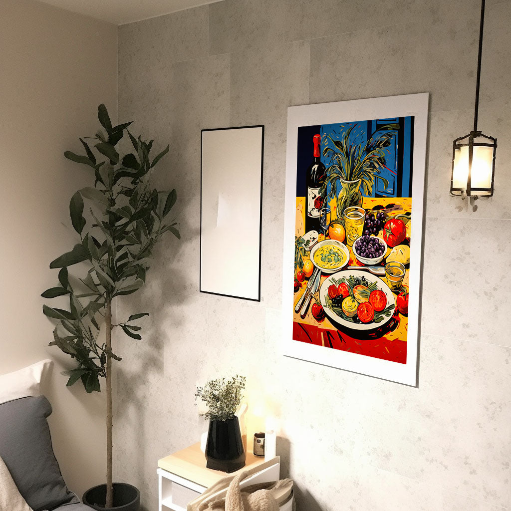 キッチンのアートポスター廊下配置イメージ