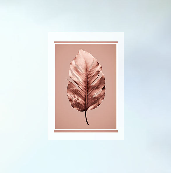 葉っぱのアートポスター原画のみ設置イメージ