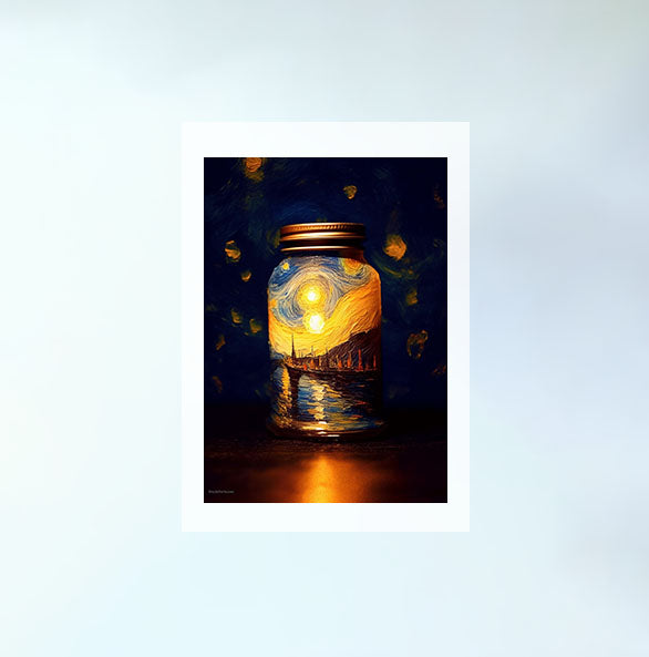 ホタルのアートポスター原画のみ設置イメージ