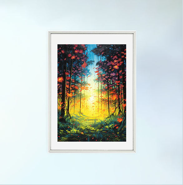 ホタルのアートポスター銀フレームあり