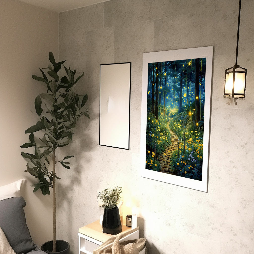 ホタルのアートポスター廊下配置イメージ