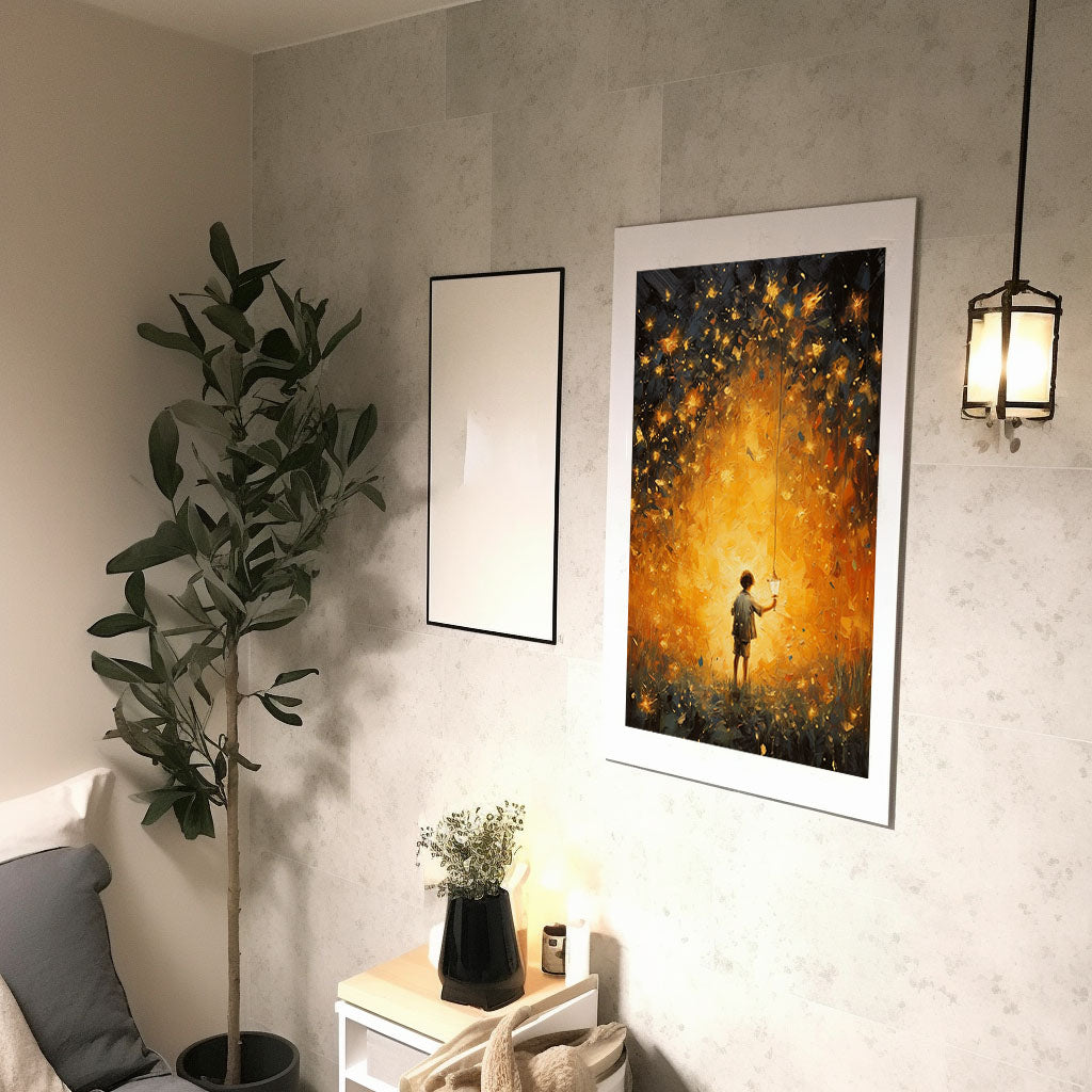 ホタルのアートポスター廊下配置イメージ