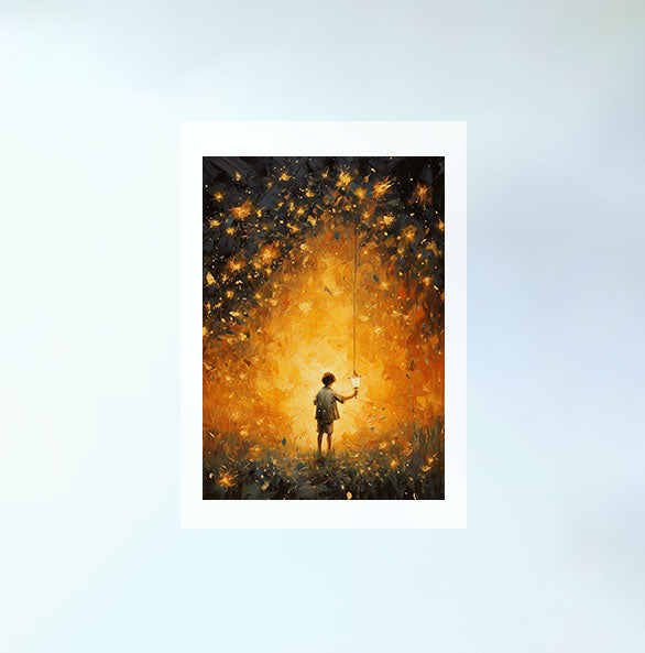 ホタルのアートポスター原画のみ設置イメージ