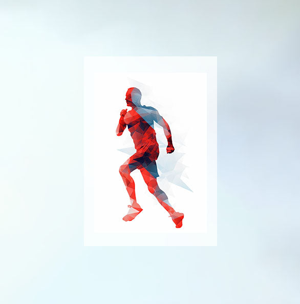 マラソンランナーのアートポスター原画のみ設置イメージ