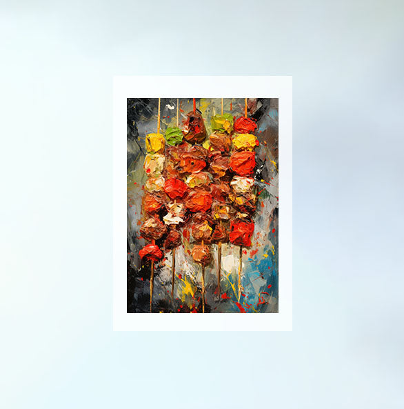 肉のアートポスター原画のみ設置イメージ