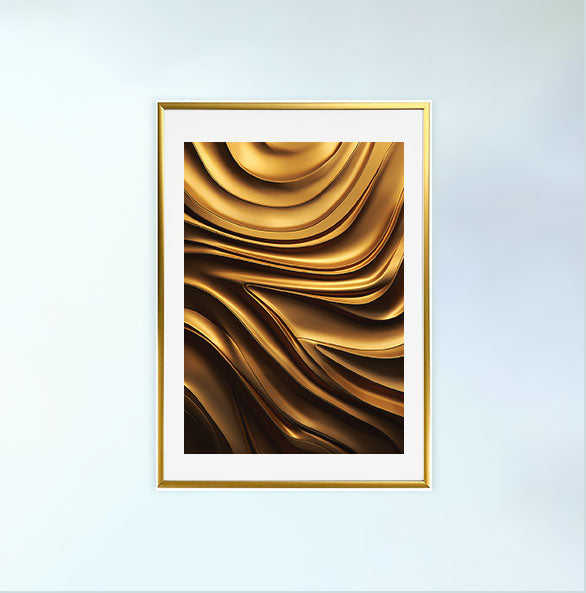 メタリックのアートポスター金フレームあり