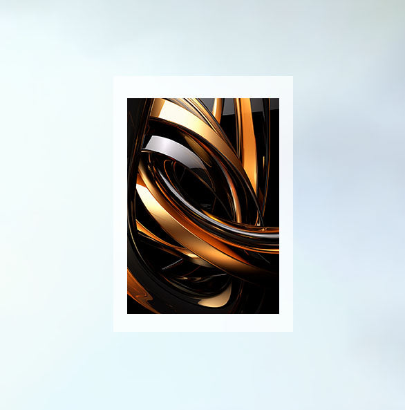 メタリックのアートポスター原画のみ設置イメージ