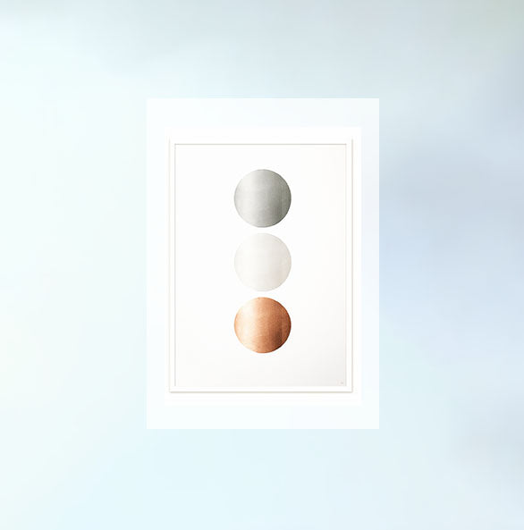 メタリックのアートポスター原画のみ設置イメージ