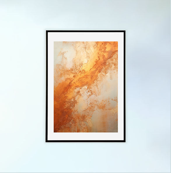 メタリックのアートポスター黒フレームあり