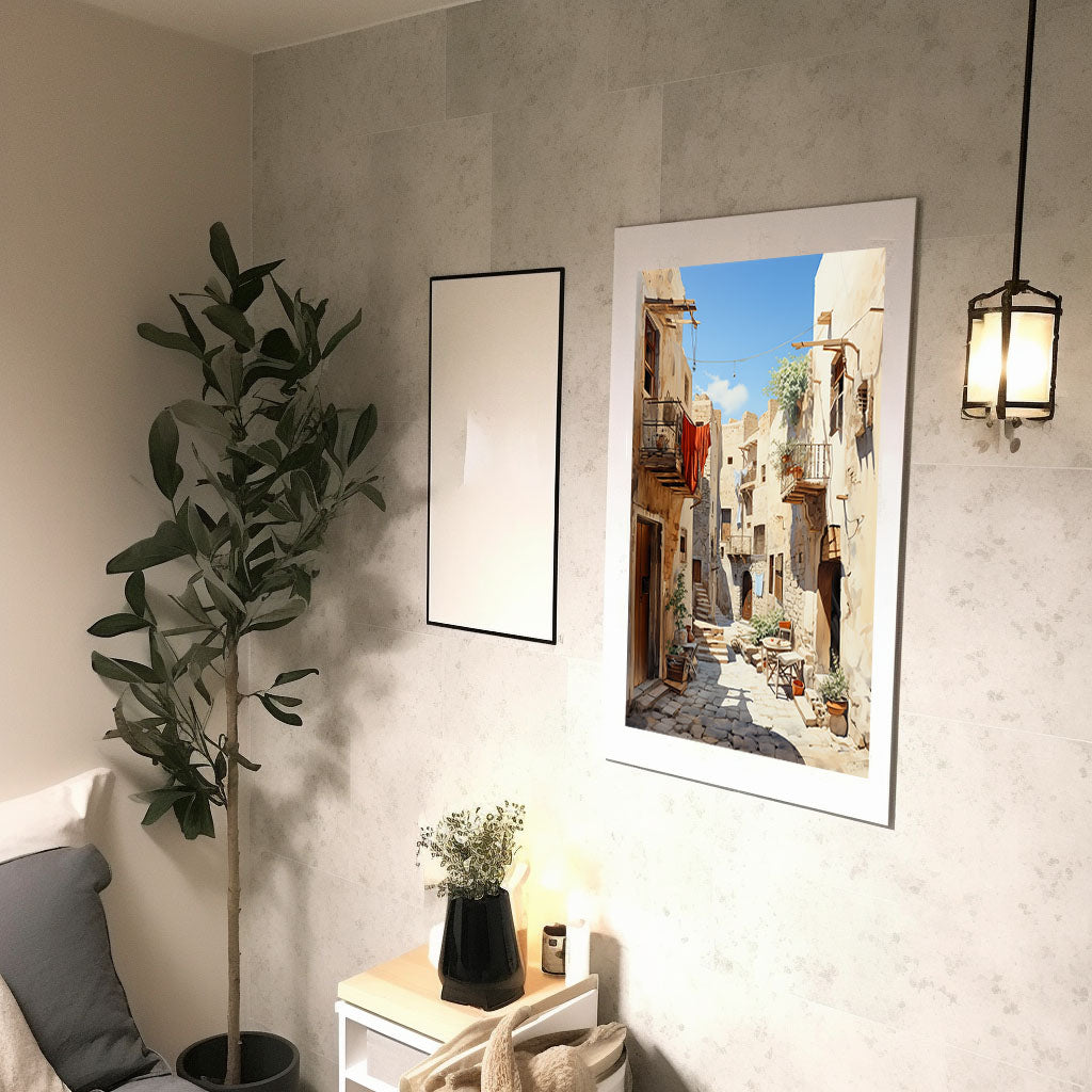 蚊取り線香のアートポスター廊下配置イメージ