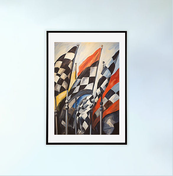 バイクのアートポスター黒フレームあり