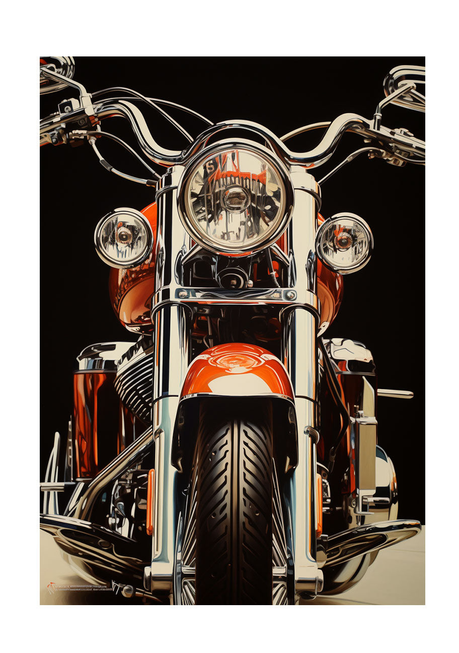 バイクのアートポスター原画のみ