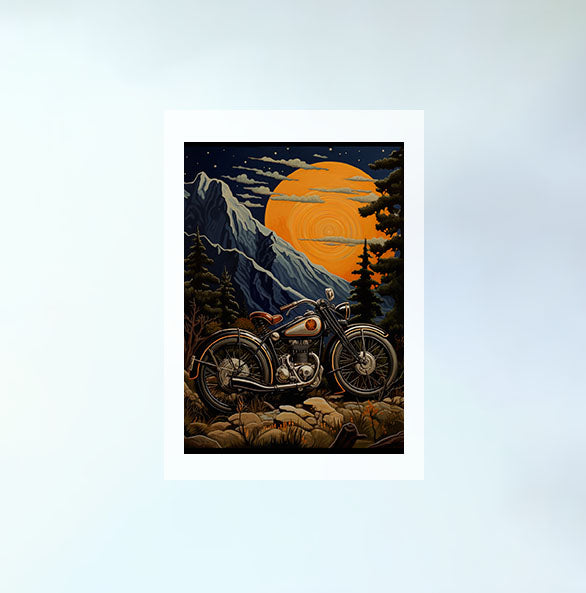 バイクのアートポスター原画のみ設置イメージ
