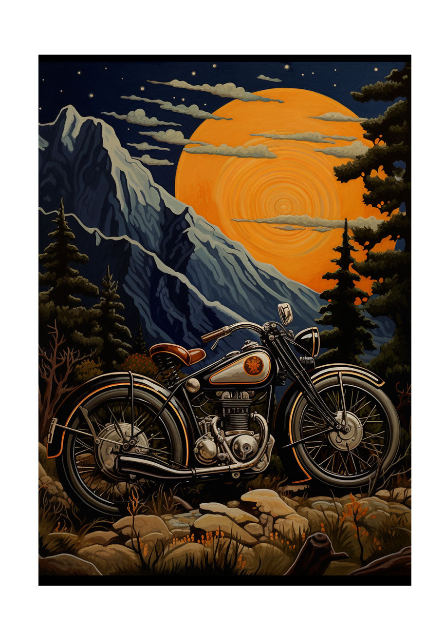 バイクのアートポスター原画のみ