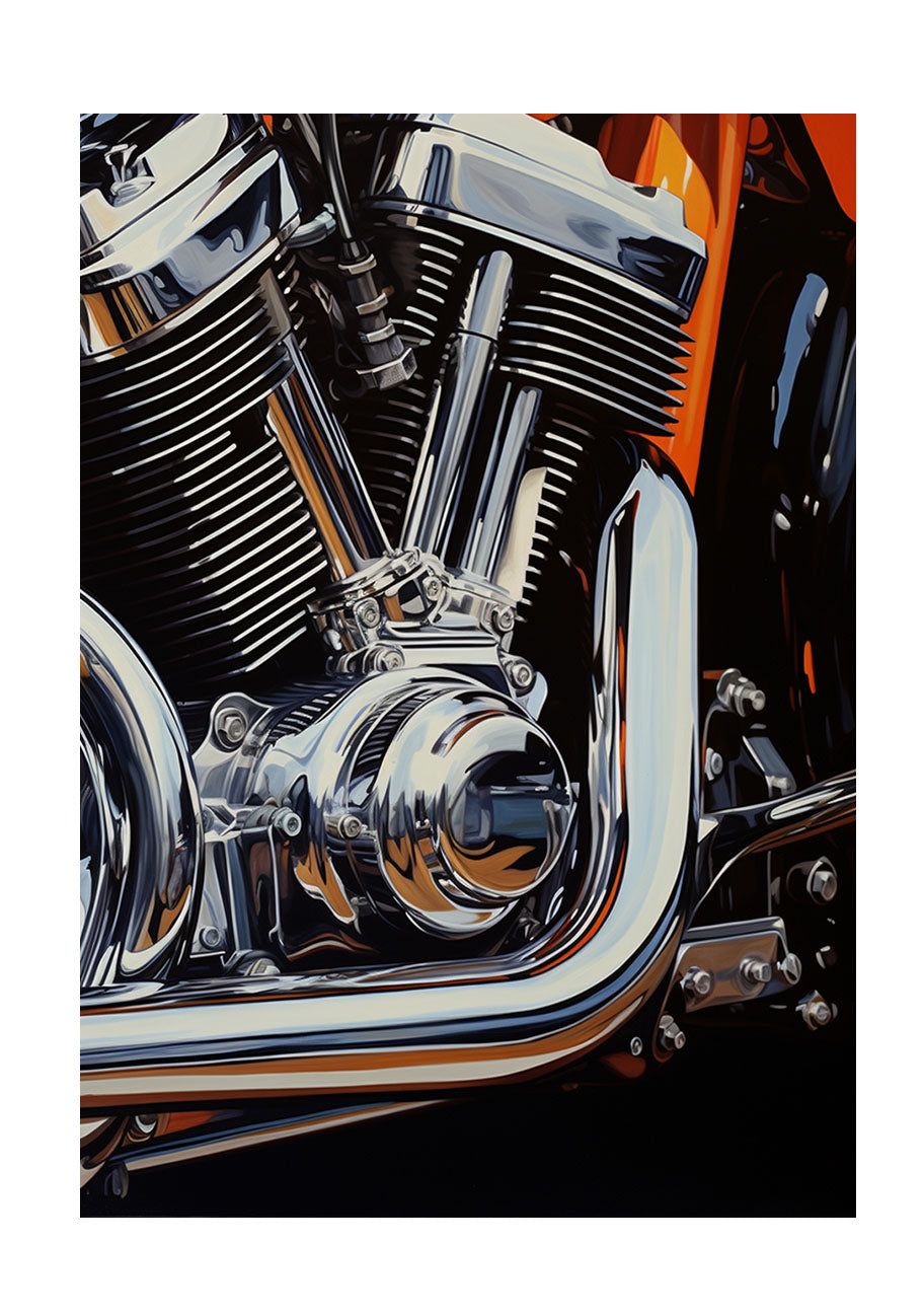 バイクのアートポスター原画のみ