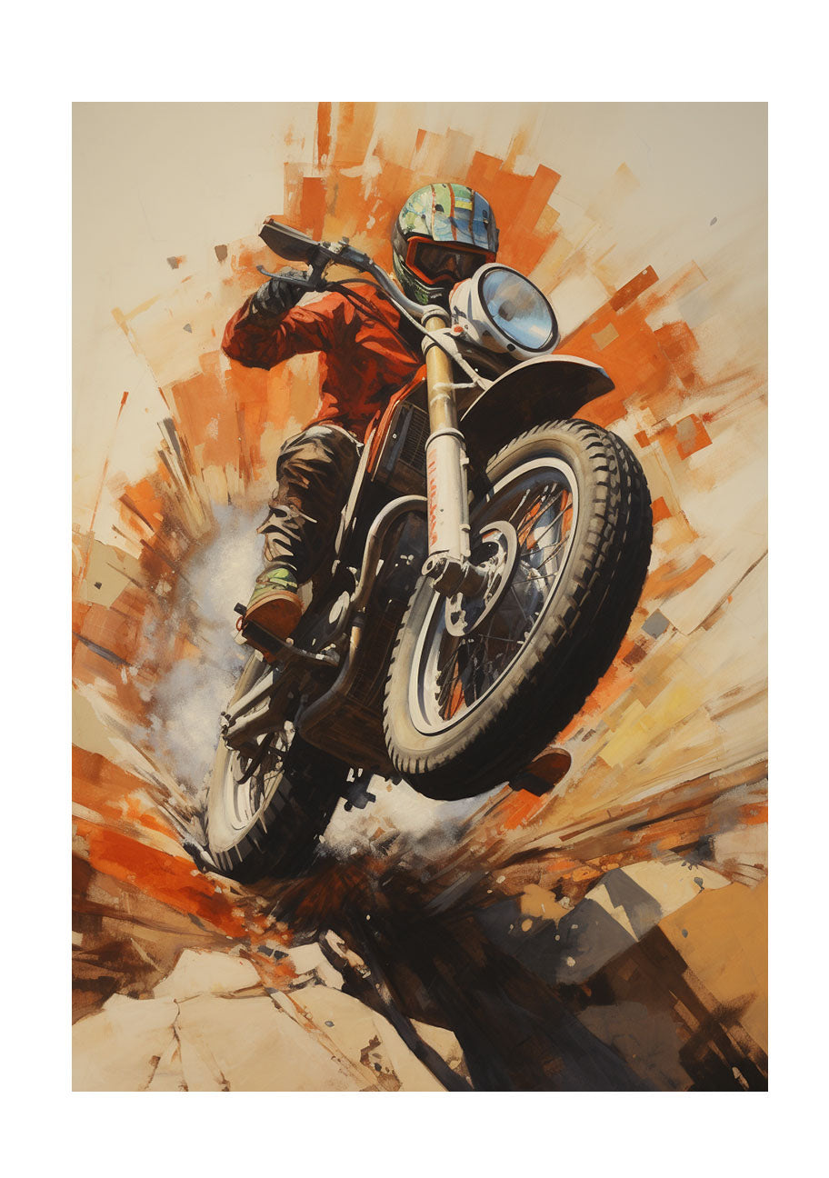 バイクのアートポスター原画のみ