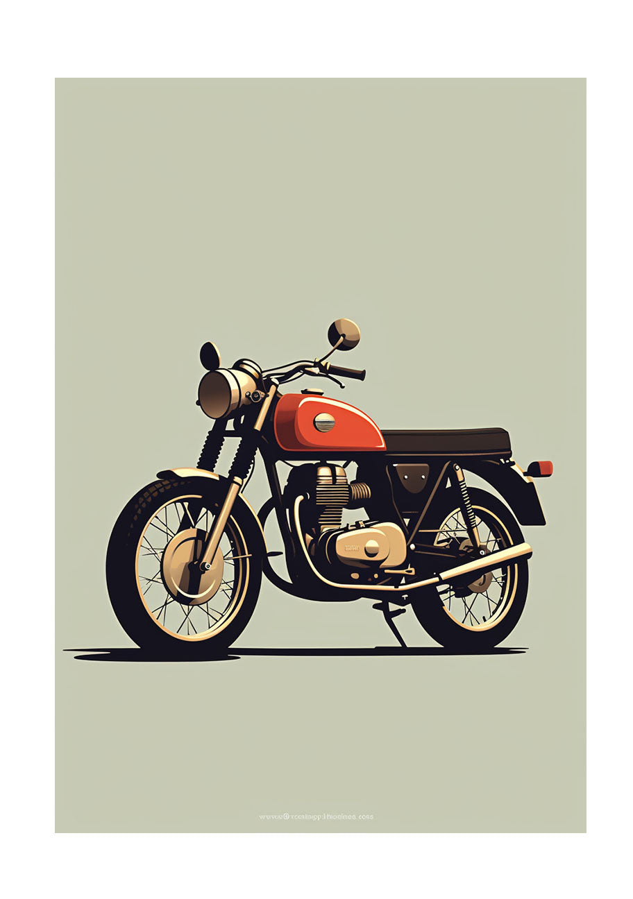 バイクのアートポスター原画のみ