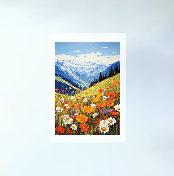 山のアートポスター原画のみ設置イメージ