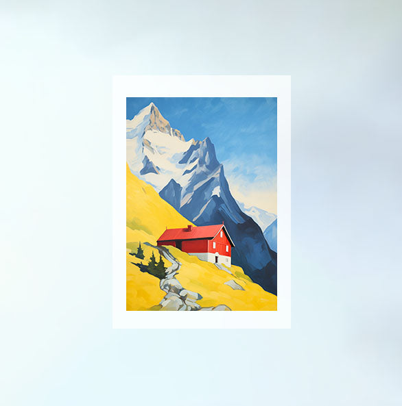 山のアートポスター原画のみ設置イメージ