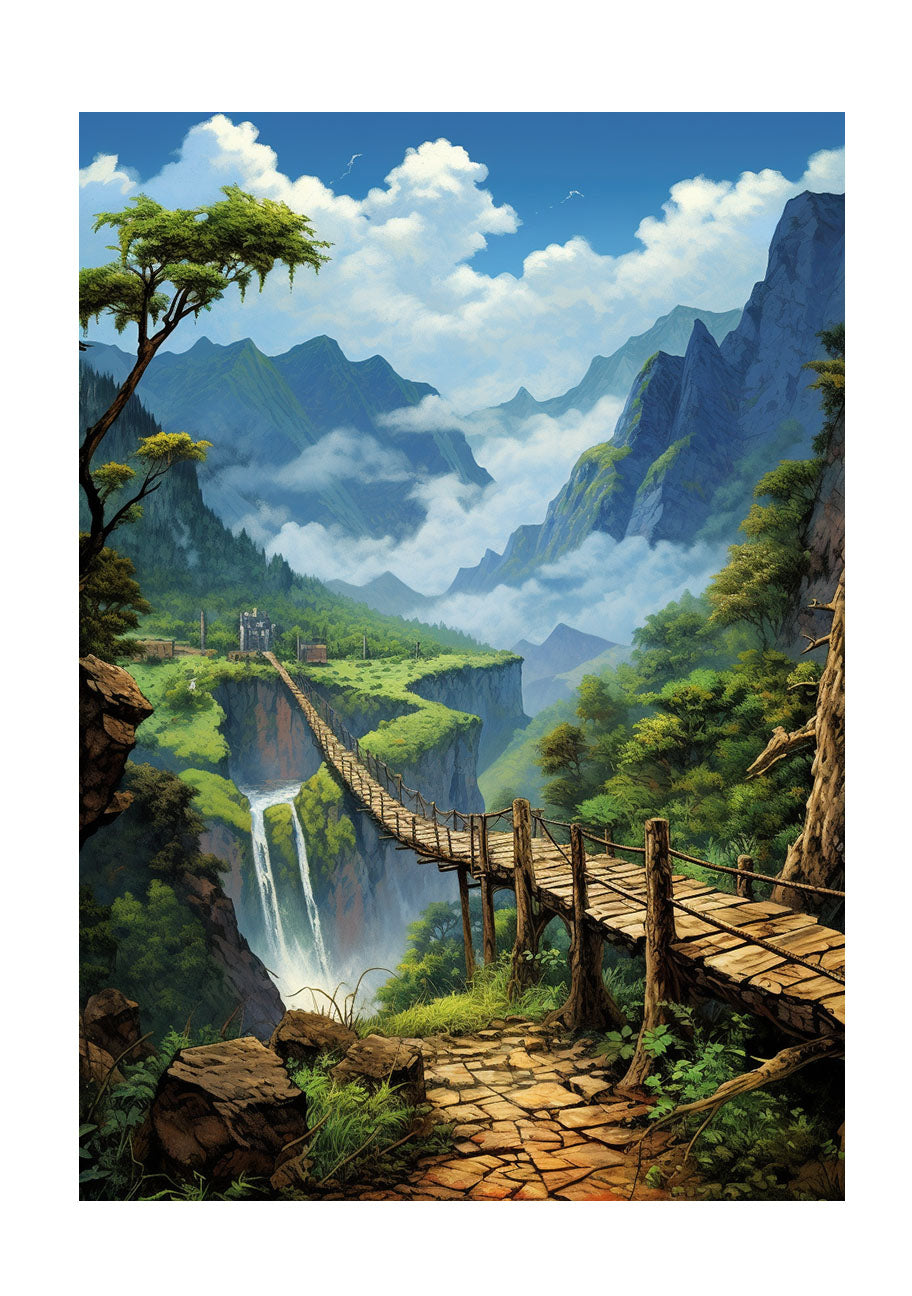 山のアートポスター原画のみ