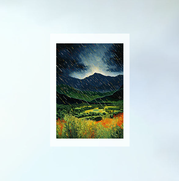 山のアートポスター原画のみ設置イメージ