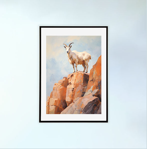 山のアートポスター黒フレームあり