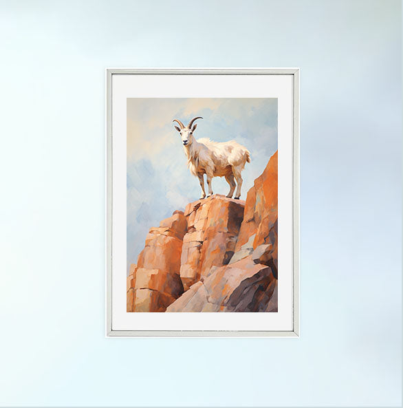 山のアートポスター銀フレームあり