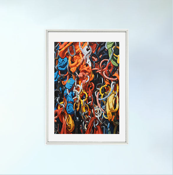 山のアートポスター銀フレームあり