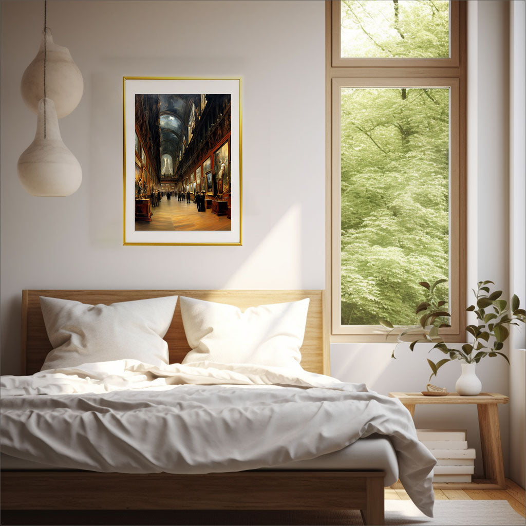 ミュージアムのアートポスター寝室配置イメージ