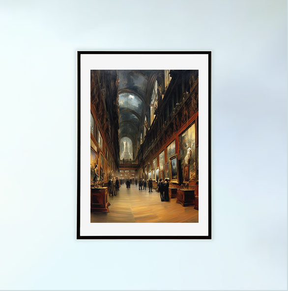 ミュージアムのアートポスター黒フレームあり