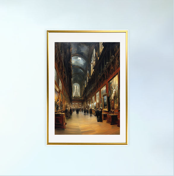 ミュージアムのアートポスター金フレームあり