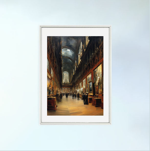 ミュージアムのアートポスター銀フレームあり