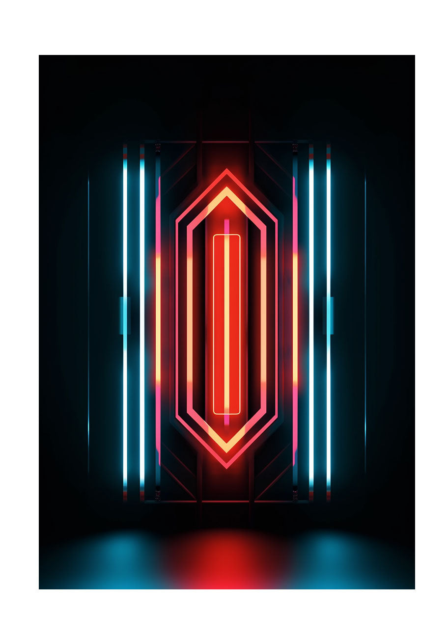 ネオンライトのアートポスター原画のみ