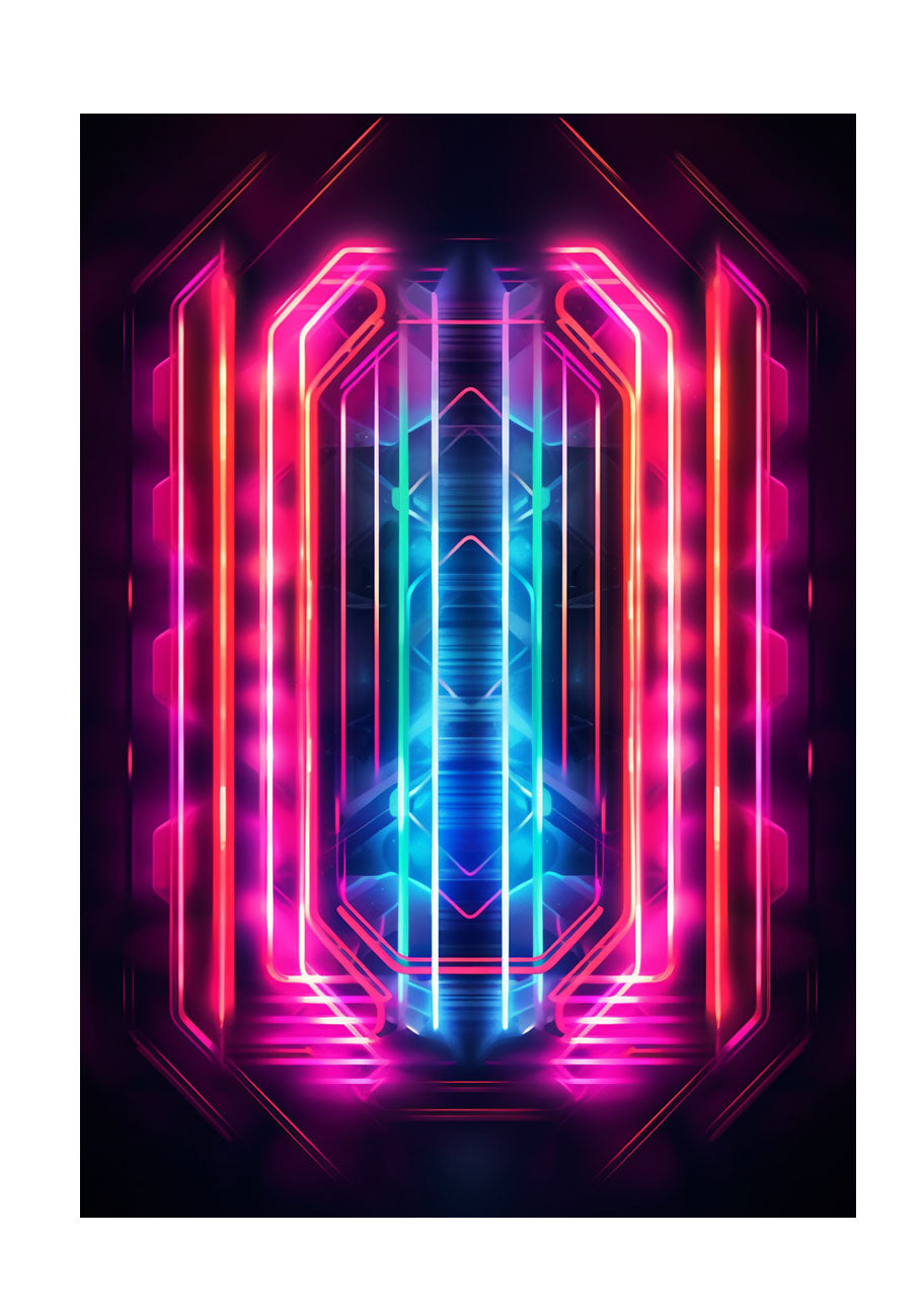 ネオンライトのアートポスター原画のみ