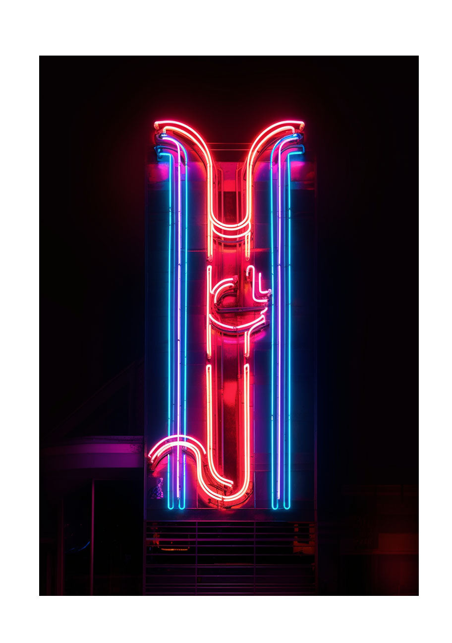 ネオンライトのアートポスター原画のみ