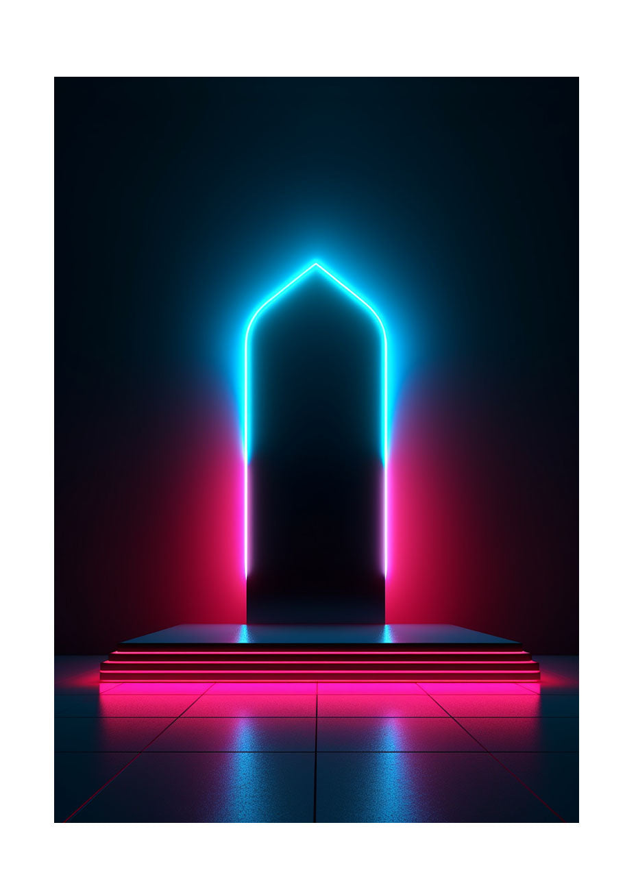 ネオンライトのアートポスター原画のみ