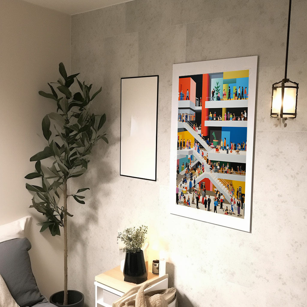ニューヨークのアートポスター:new_york_2095 / 地図・都市_都市_のポスター画像廊下に設置したイメージ