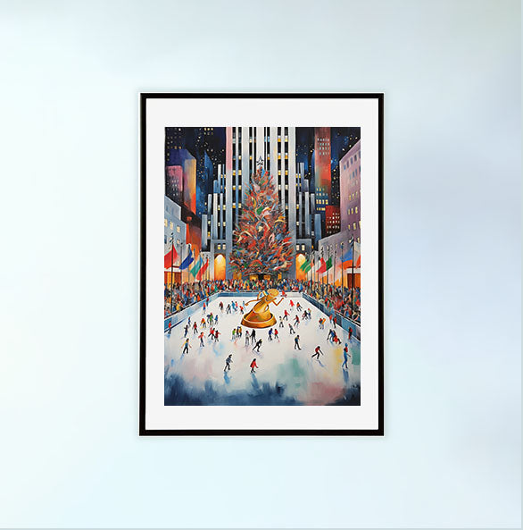 ニューヨークのアートポスター:new_york_2148 / 地図・都市_都市_のポスター画像黒色のフレームイメージ