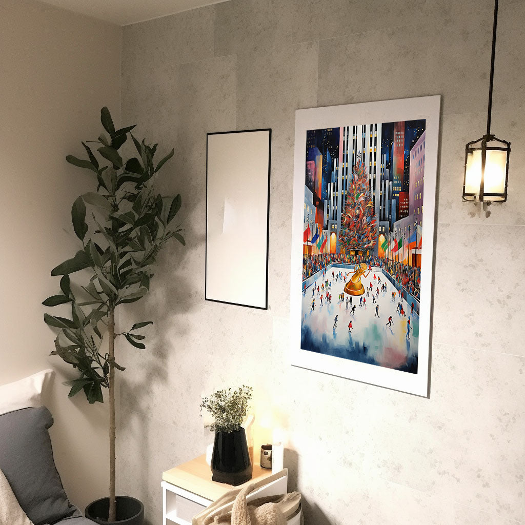 ニューヨークのアートポスター:new_york_2148 / 地図・都市_都市_のポスター画像廊下に設置したイメージ