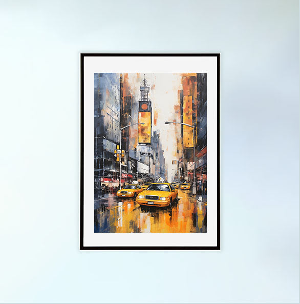 ニューヨークのアートポスター:new_york_318f / 地図・都市_都市_のポスター画像黒色のフレームイメージ