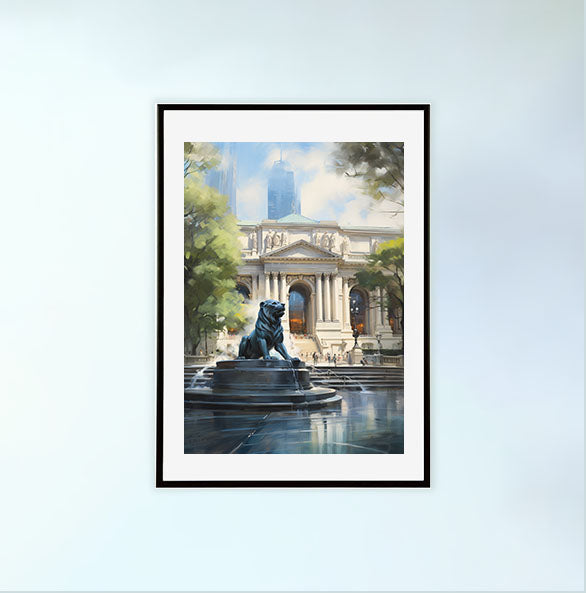 ニューヨークのアートポスター:new_york_9d7f / 地図・都市_都市_のポスター画像黒色のフレームイメージ