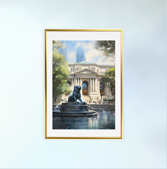 ニューヨークのアートポスター:new_york_9d7f / 地図・都市_都市_のポスター画像金色のフレームイメージ