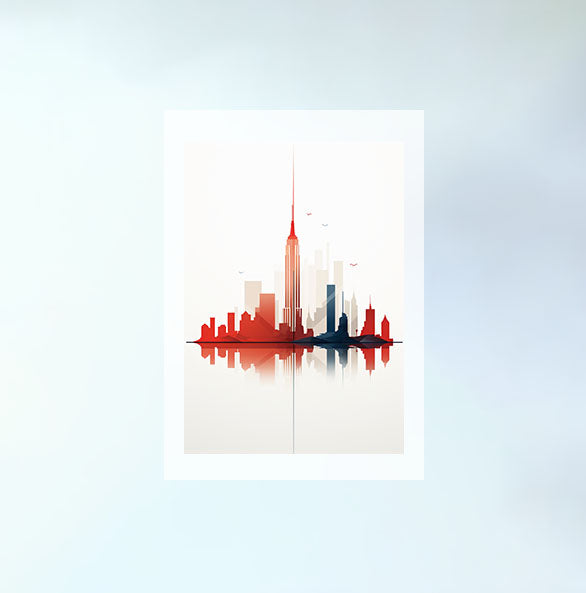 ニューヨークのアートポスター:new_york_f9f7 / 地図・都市_都市_のポスター画像フレーム無しの設置イメージ