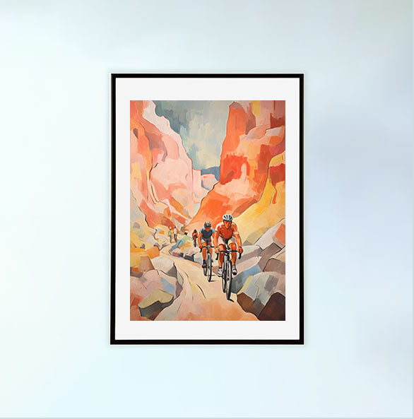 アウトドアのアートポスター黒フレームあり